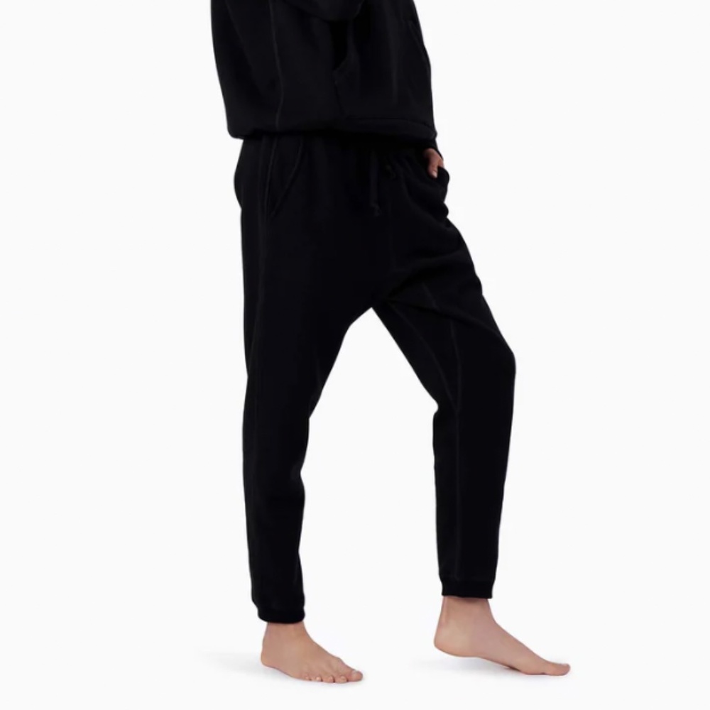 TKees Warm Core Black Drop Crotch Jogger Size 10-12